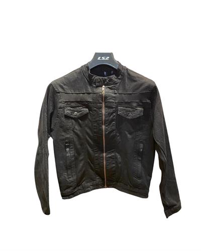 Motobike Jeans Aramid Destekli Kot Motosiklet Ceketi Siyah Fileli– (Korumalar Hariç)