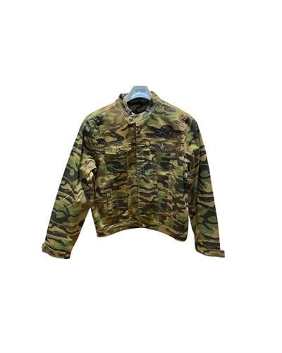 Motobike Jeans Aramid Destekli Kot Motosiklet Ceketi Kamuflaj Desenli– (Korumalar Hariç)