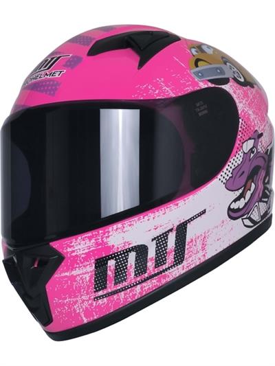 MTS M201 Pembe Siyah Kapalı Çocuk Kaskı