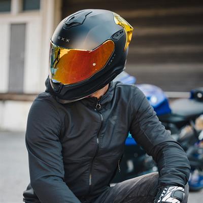 NEXX Y.100R SUBSONIC MAT SİYAH-KIRMIZI KASK