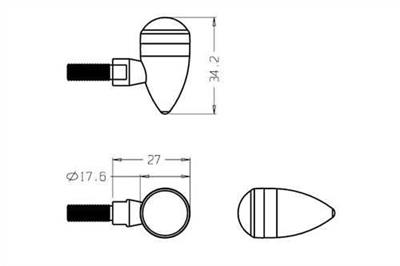 PUIG/9314N TURN LIGHT BY PAIR MOD TINY C/BLACK