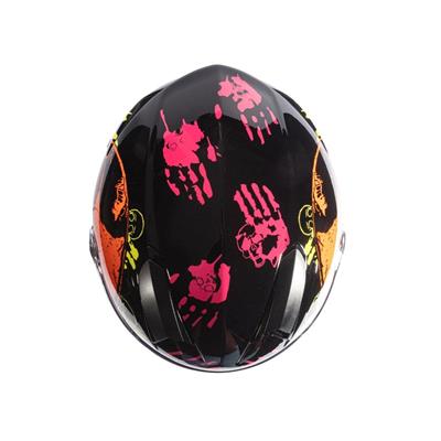 ZEUS KASK/ZS-811A BLACK AL-37 ORANGE (ZEUS LOGO)