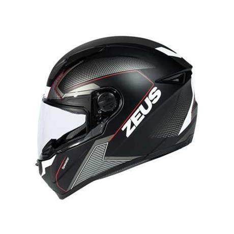ZEUS KASK/ZS-811A MATT BLACK/AL6 WHITE RED