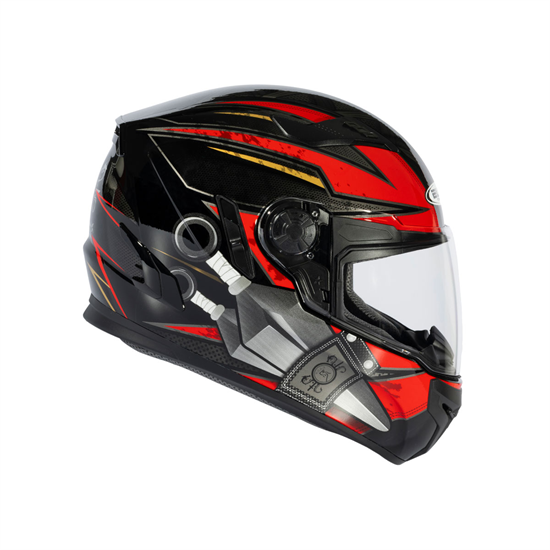 ZEUS KASK/ZS-813A BLACK AN36-RED