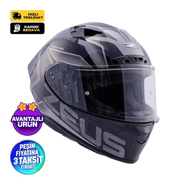 ZEUS KASK/ZS-826 PEARL BLACK BK3 SILVER