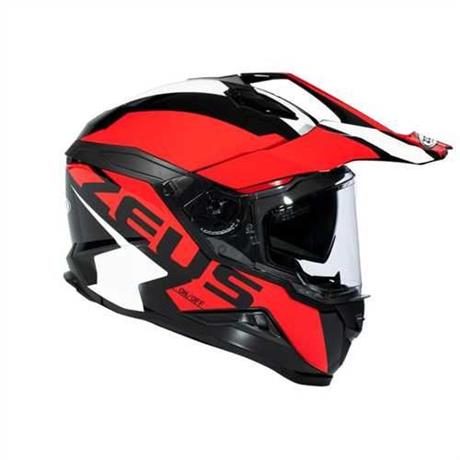 ZEUS KASK/ZS-913 SOLID BLACK/BF8-RED