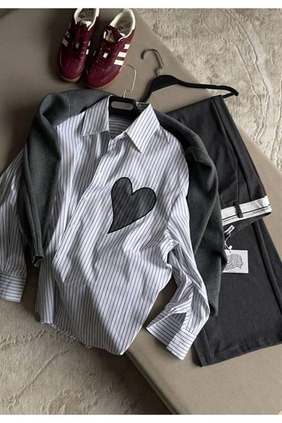 KALP DESENLİ PAMUKLU GÖMLEK