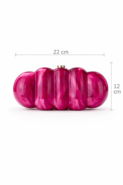 Bloom Fuşya Çapraz Zincir Askılı Omuz ve El Çantası | Clutch