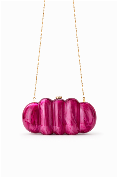 Bloom Fuşya Çapraz Zincir Askılı Omuz ve El Çantası | Clutch