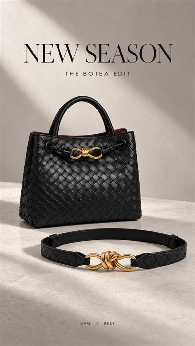 Bottega Siyah Kemer