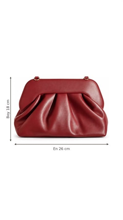 Elara Bordo Clutch Çanta