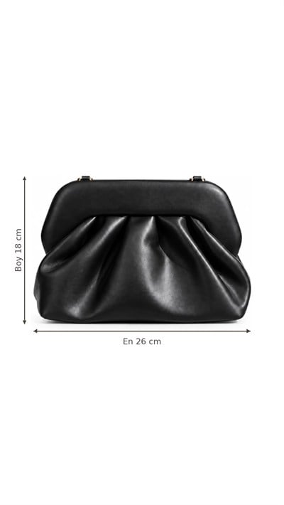 Elara Siyah Clutch Çanta