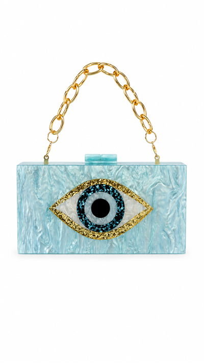 Eye Kadın Mavi Zincir Askılı Hardcase Çanta