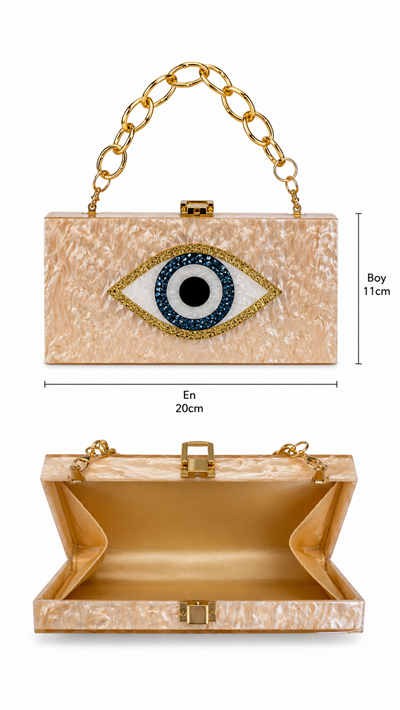 Eye Kadın Pudra Zincir Askılı Hardcase Çanta