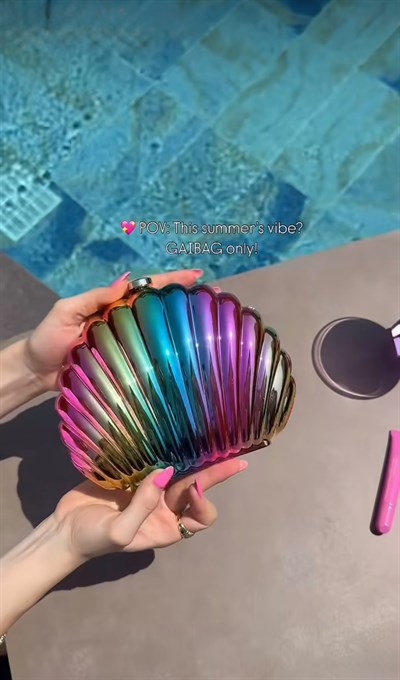Kadın İstiridye Çanta | Renkli Clutch