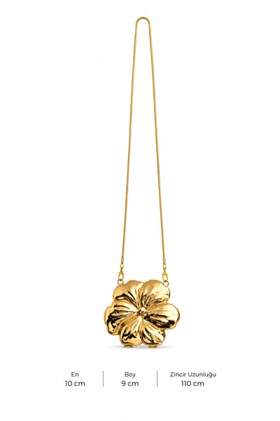 Lotus Gold Zincir Askılı Kadın Mini Çanta