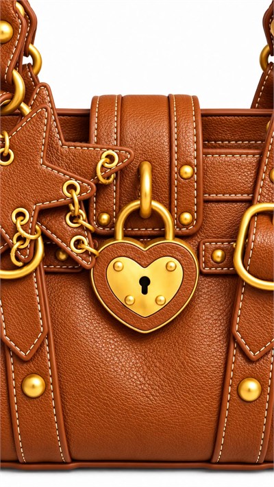 Valleria Taba Charm Detaylı Vegan Deri Premium Çanta