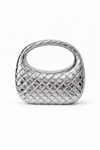 Weave Örgü Dokulu Silver Zincir Askılı Çanta