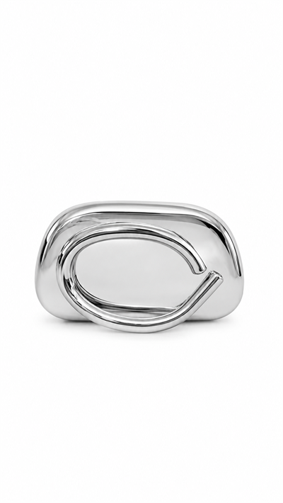 Zasa Silver Kadın Zincir Askılı Hardcase Clutch Çanta | Gece & Davet
