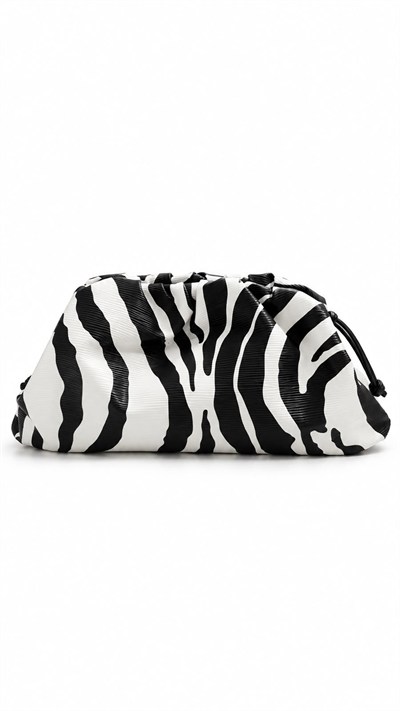Zebra Desen Vegan Deri Çanta