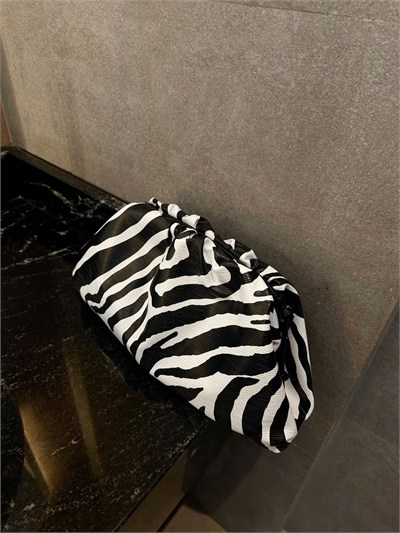 Zebra Desen Vegan Deri Çanta