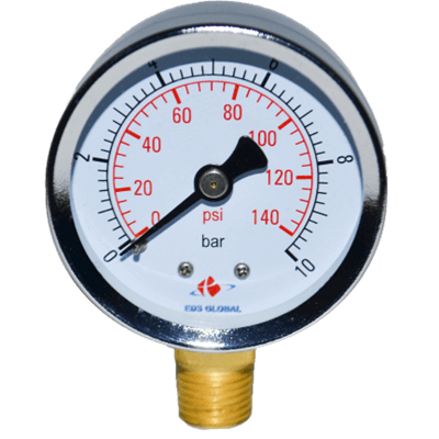 63 mm Alt Bağlantılı Manometre Kuru Tip Metal Genel Amaçlı Manometre - Basınç Ölçer