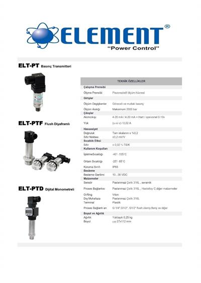  Basınç Transmitteri  Silikon Sensor - Dijital Monometreli