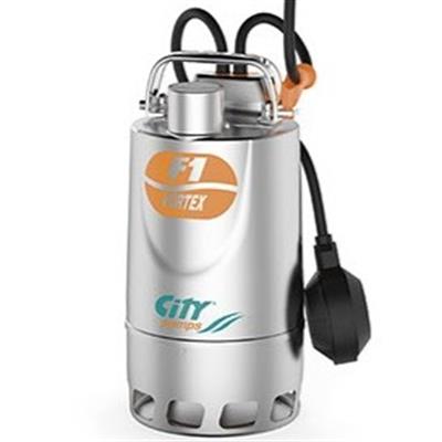  City Pumps F1/70 VORTEX Paslanmaz Kirli Su Pompası Katı Parçacıklar İçin 0.55 kW - 9 mSS