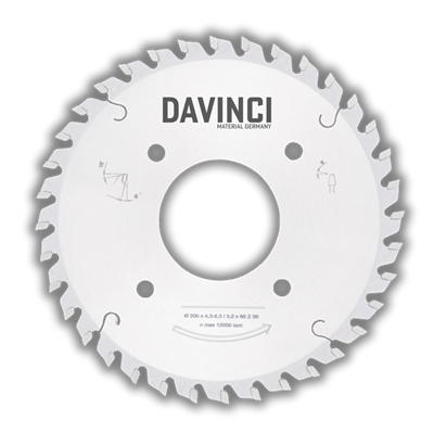 DaVinci 125x4,3x20mm 24 diş Panel Ebatlama Çizici Testeresi | SCM Makine () Uyumlu