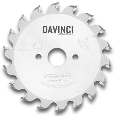 DaVinci 150x8x30mm 18 diş Alüminyum Derz Testeresi (Kertme Bıçağı) | Endüstriyel TCT Elmas Daire Testere