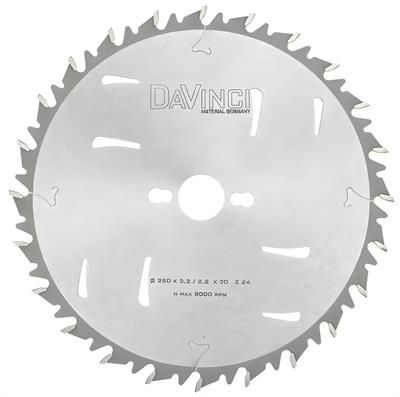 DaVinci 200x3,2x30mm 20 diş Ağaç ve Kereste Testeresi - Atlamalı | Endüstriyel TCT Elmas Daire Testere