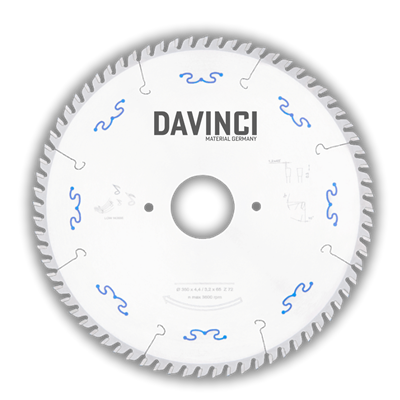 DaVinci 350x4,4x75mm 72 diş Panel Ebatlama Testeresi | MACMAZZA Makine (3/7/100) Uyumlu