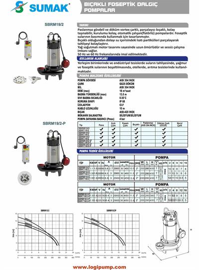 SBRT15/2 Bıçaklı Foseptik Dalgıç Pompa | 1.1 kW - 380 V