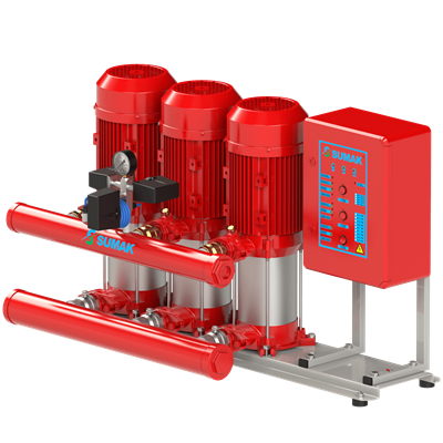 SUMAK SHT 12 C 400/7 EEEY Üç Pompalı Yangın Hidroforu | 3x3 kW - 380 V
