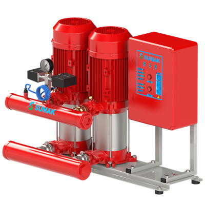 SUMAK SHT 16 B 550/5 EEY Çift Pompalı Yangın Hidroforu | 2x4 kW - 380 V