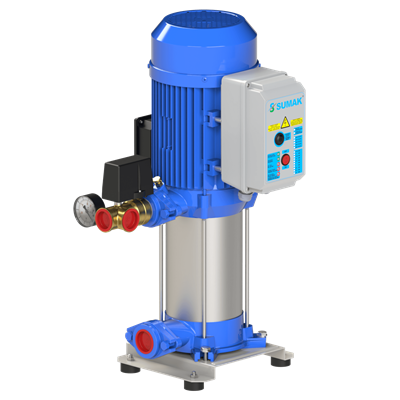 SUMAK SHT16A 750/6 Noril Fanlı 1 Pompalı Dik Hidrofor | 1x5.5 kW - 380 V