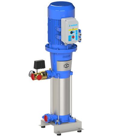 SUMAK SHT34A1500/7 Noril Fanlı 1 Pompalı Dik Hidrofor | 1x11 kW - 380 V