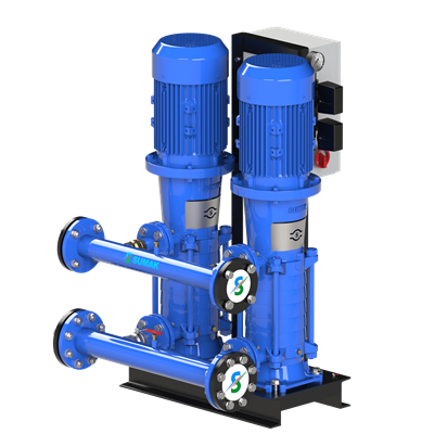 SUMAK SHT40/2B Döküm 2 Pompalı Dikey Hidrofor | 2x7.5 kW - 380 V