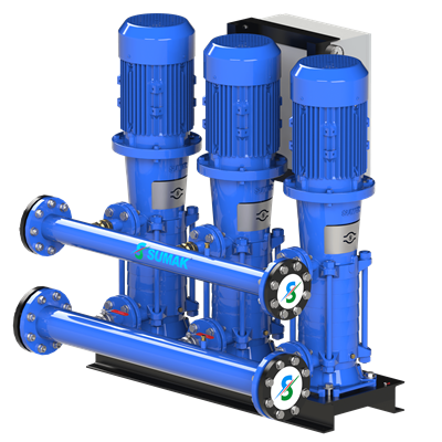 SUMAK SHT40/2C Döküm 3 Pompalı Dikey Hidrofor | 3x7.5 kW - 380 V