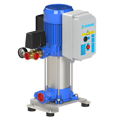 SUMAK SHT6A 150/8 Noril Fanlı 1 Pompalı Dik Hidrofor | 1x1.1 kW - 380 V