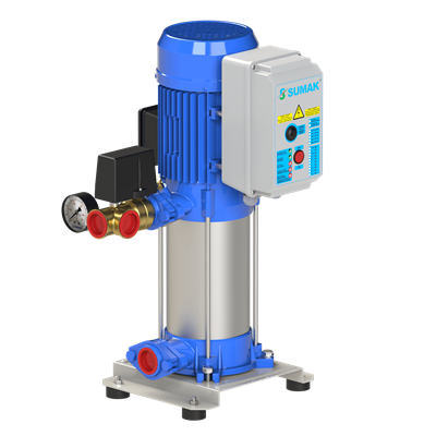 SUMAK SHT8A 220/6 Noril Fanlı 1 Pompalı Dik Hidrofor | 1x1.6 kW - 380 V
