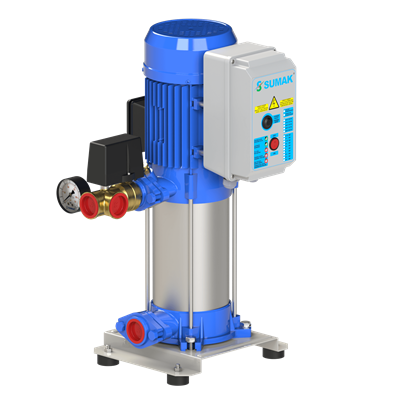 SUMAK SHT8A 400/10 Noril Fanlı 1 Pompalı Dik Hidrofor | 1x3 kW - 380 V