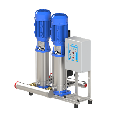 SUMAK SHTP16 B 750/14 Paslanmaz Dik 2 Pompalı Hidrofor | 2x5.5 kW - 380 V