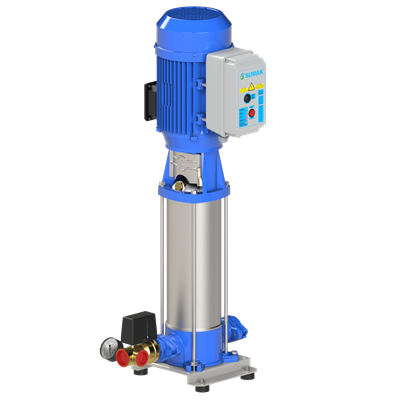 SUMAK SHTPD16 A 750/14 Paslanmaz Çarklı Dik 1 Pompalı Hidrofor | 1x5.5 kW - 380 V