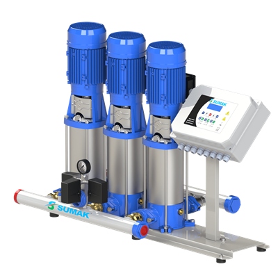 SUMAK SHTPD16C 750/12 SMART Dijital 3 Pompalı Hidrofor | 3x5.5 kW - 380 V