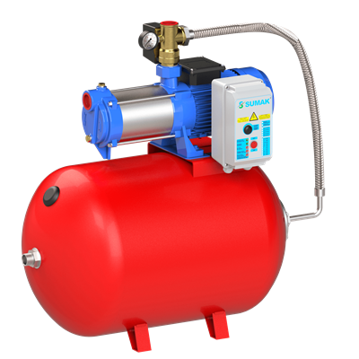 SUMAK SYMH12-300/6 Kademeli 100L Tanklı Hidrofor | 2.2 kW - 220 V