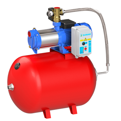 SUMAK SYMTH12-220/4 Kademeli 100L Tanklı Hidrofor | 1.6 kW - 380 V