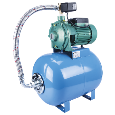 Varan 2TCP25/140 HID/24  Çift Kademeli / Endüstriyel 24 LT Tanklı Paket Hidrofor (1.5 HP / 1.1 kW) 30 - 40 mSS / 5 - 2 m3/h