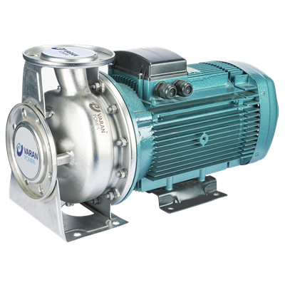 Varan CA 100-80-160/11T Paslanmaz / Uçtan Emişli - Kapalı Kaplinli Endüstriyel Santrifüj Pompa (15 HP / 11.2 kW) 26 mSS / 190 m3/h