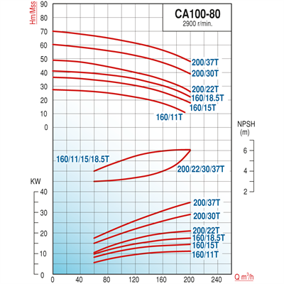 Varan CA 100-80-160/15T Paslanmaz / Uçtan Emişli - Kapalı Kaplinli Endüstriyel Santrifüj Pompa (20 HP / 15 kW) 35 mSS / 200 m3/h